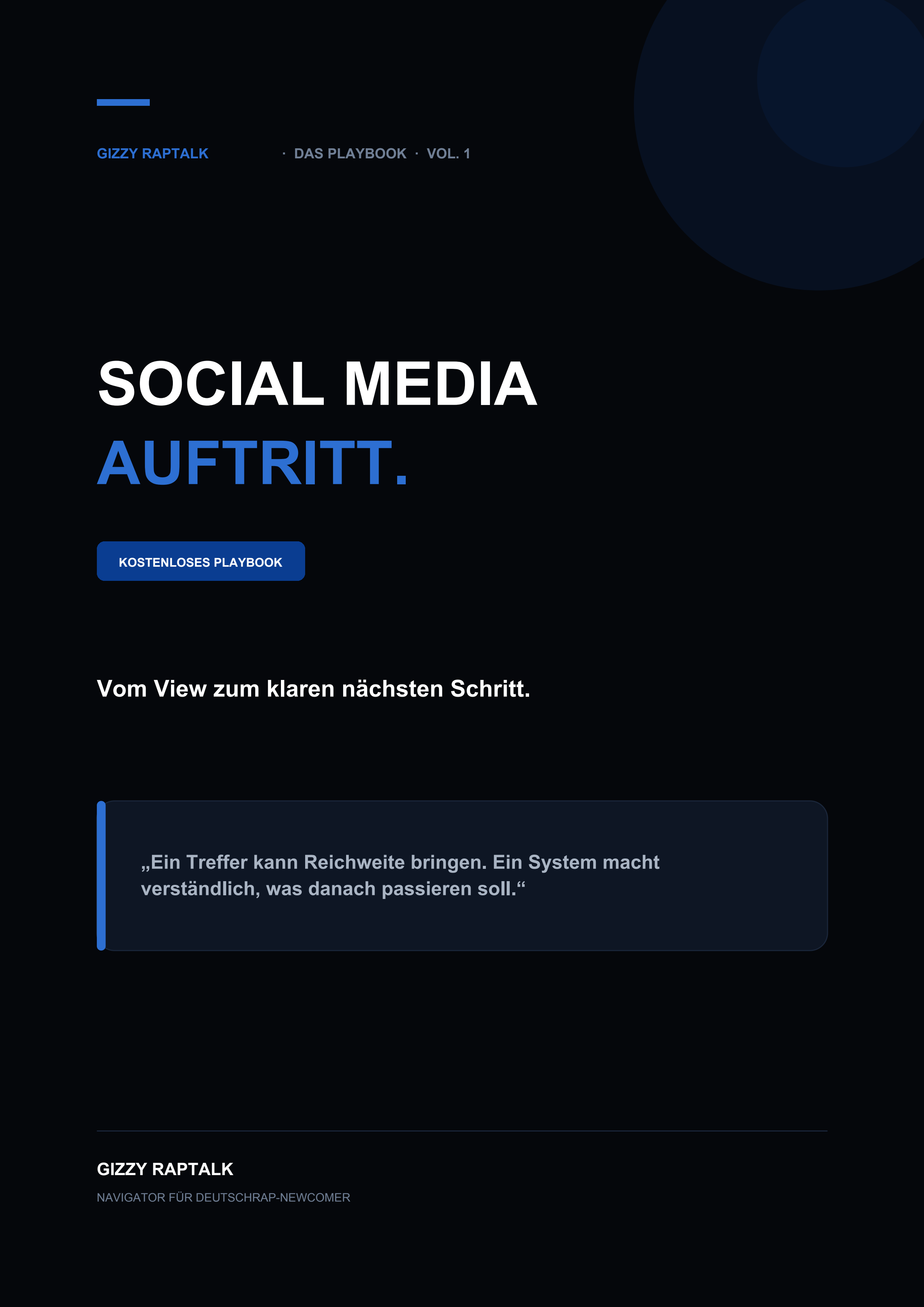 Cover des Social Media Auftritt Playbooks